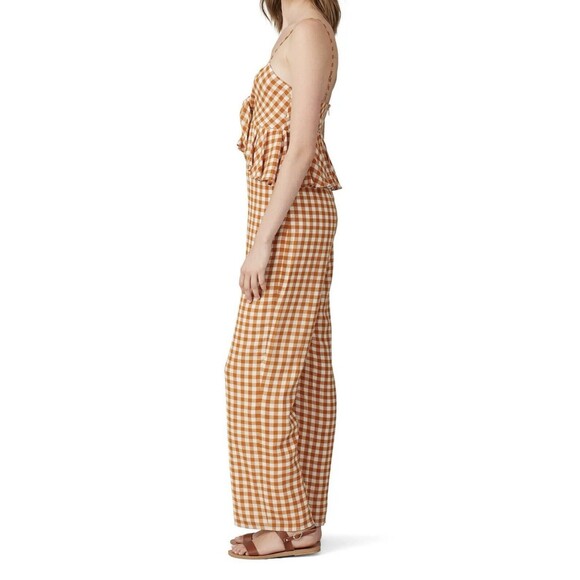 SAYLOR Laken Mustard Yellow Gingham Jumpsuit SIZE SMALL Retail $253 - Picture 10 of 12